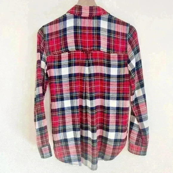 American Eagle AHH-mazingly Soft Boyfriend Fit Flannel Red Plaid Button Down XS - Picture 5 of 11